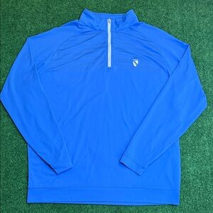 Peter Millar: Performance Quarter-Zip Golf Jacket (Royal Blue / Size Large)